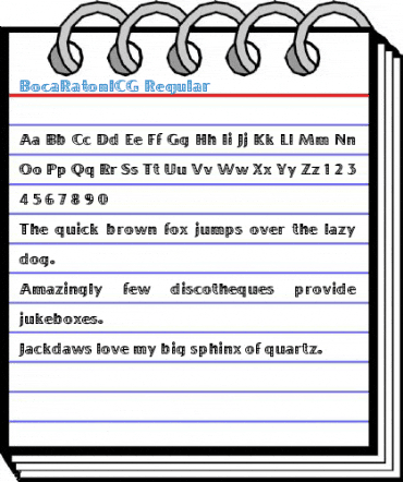BocaRatonICG Regular Font