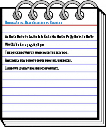 BodegaSans-BlackSmallcaps Regular Font