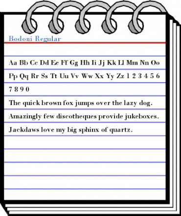 Bodoni Regular Font
