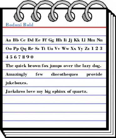 Bodoni Bold Font
