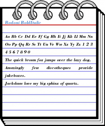 Bodoni BoldItalic Font