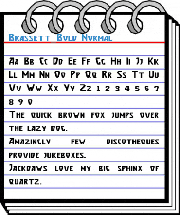 Brassett_Bold Normal Font