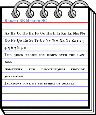 Bodoni BE Medium SC Font