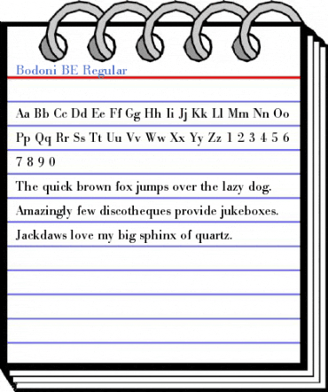 Bodoni BE Regular Font