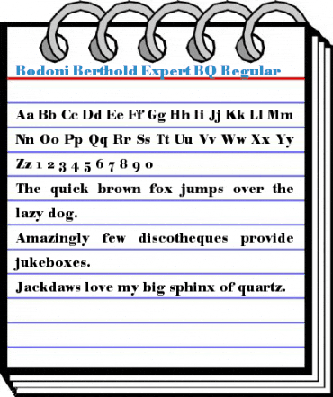 Bodoni Berthold Expert BQ Regular Font