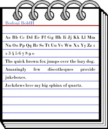 Bodoni BoldH Font