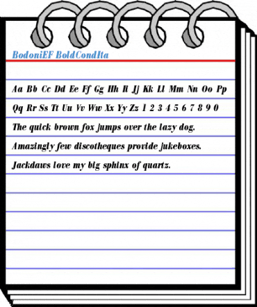 BodoniEF BoldCondIta Font