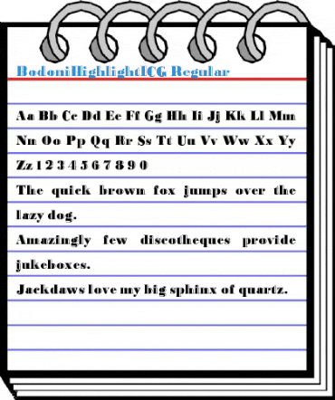 BodoniHighlightICG Regular Font