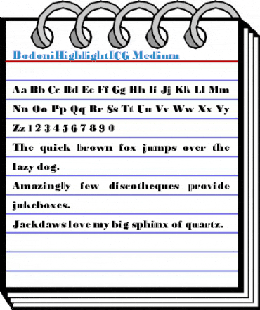 BodoniHighlightICG Medium Font