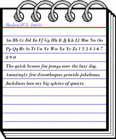 BodoniICG Italic Font