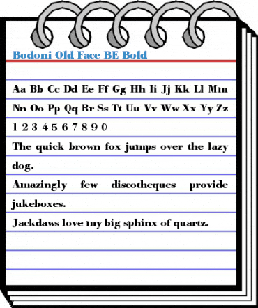Bodoni Old Face BE Bold Font
