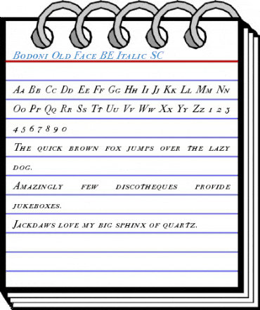 Bodoni Old Face BE Italic SC Font