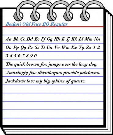Bodoni Old Face BQ Regular Font