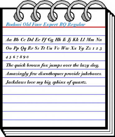 Bodoni Old Face Expert BQ Regular Font