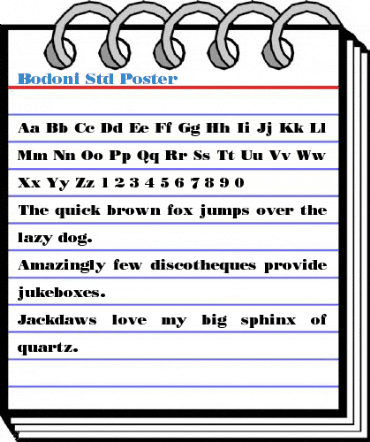 Bodoni Std Poster Font
