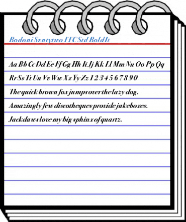 Bodoni Svntytwo ITC Std BoldIt Font