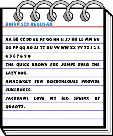 Boink Std Regular Font