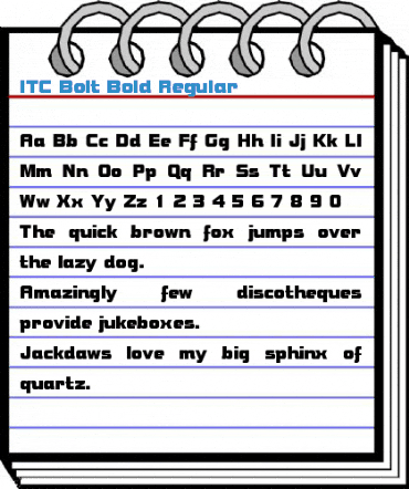 ITC Bolt Bold Regular Font