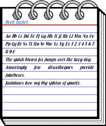 Book Jacket Font