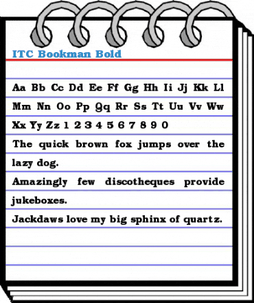 ITC Bookman Bold Font