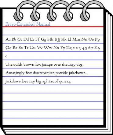 Bravo-Extended Normal Font