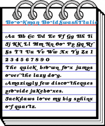 Bookman BoldSwashItalic Font