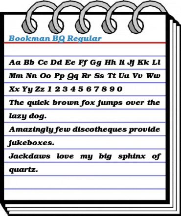 Bookman BQ Regular Font