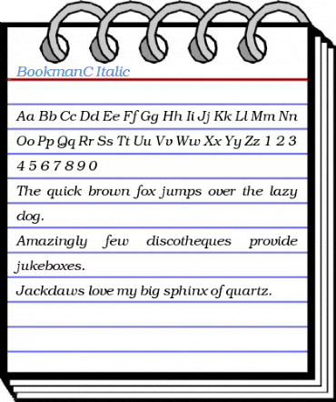 BookmanC Italic Font