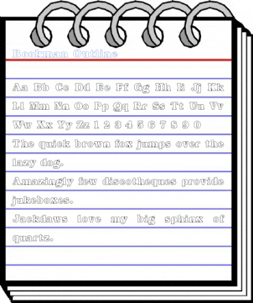 Bookman Outline Font