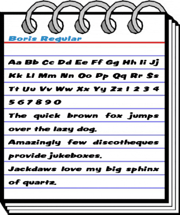 Boris Regular Font