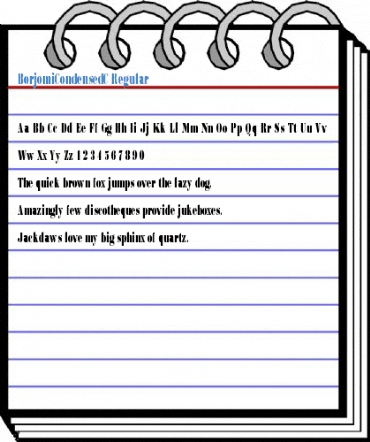 BorjomiCondensedC Regular Font