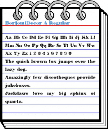 BorjomiDecor A Regular Font