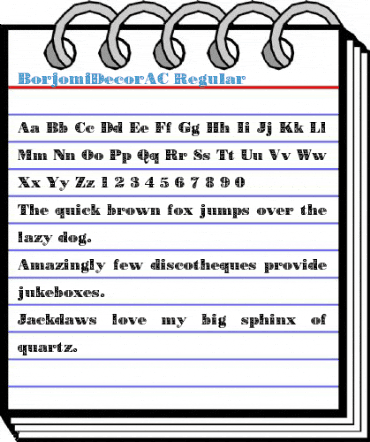 BorjomiDecorAC Regular Font