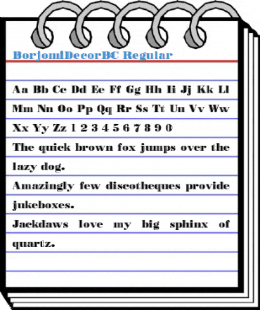 BorjomiDecorBC Regular Font