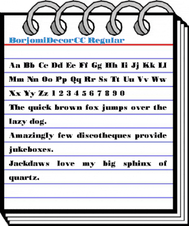 BorjomiDecorCC Regular Font