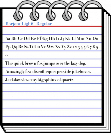BorjomiLightC Regular Font
