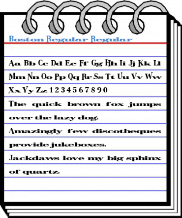 Boston Regular Regular Font