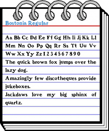 Bostonia Regular Font