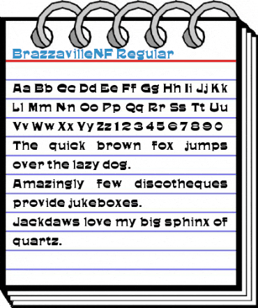 BrazzavilleNF Regular Font