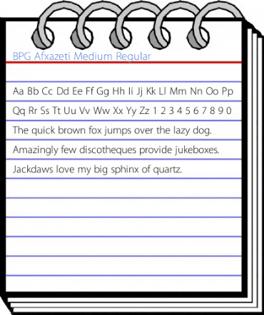 BPG Afxazeti Medium Regular Font