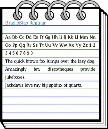 BradloSlab Regular Font