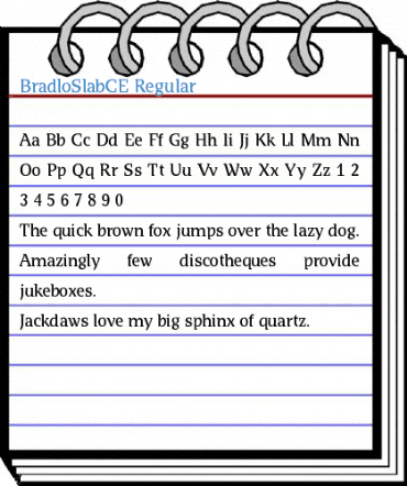 BradloSlabCE Regular Font
