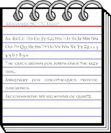 Braganza SC ITC Light Font