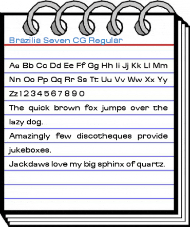 Brazilia Seven CG Regular Font