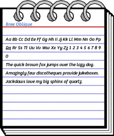 Bree Oblique Font