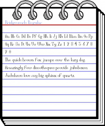 Bridgework Regular Font