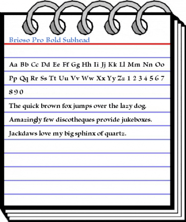 Brioso Pro Bold Subhead Font