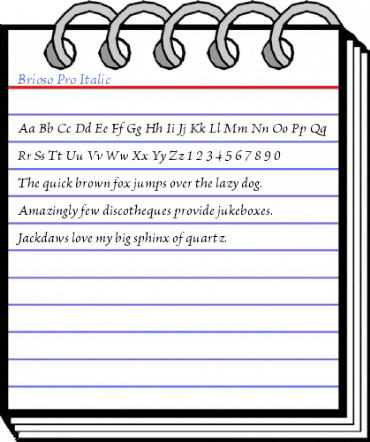Brioso Pro Italic Font