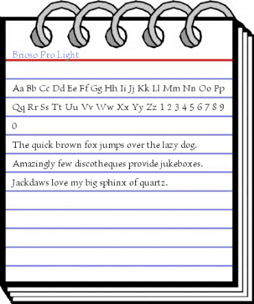 Brioso Pro Light Font
