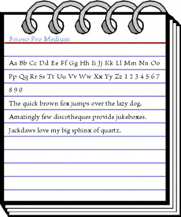 Brioso Pro Medium Font
